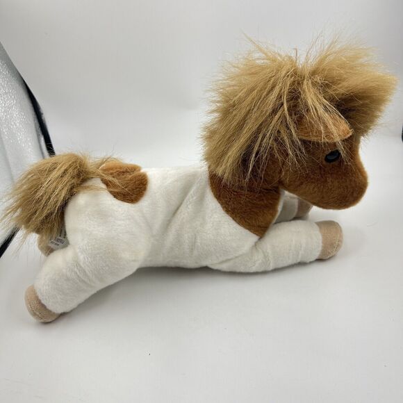 Aurora Plush Flopsie Horse Brown White Stuffed Animal 12” Pony Equestrian - Picture 3 of 8